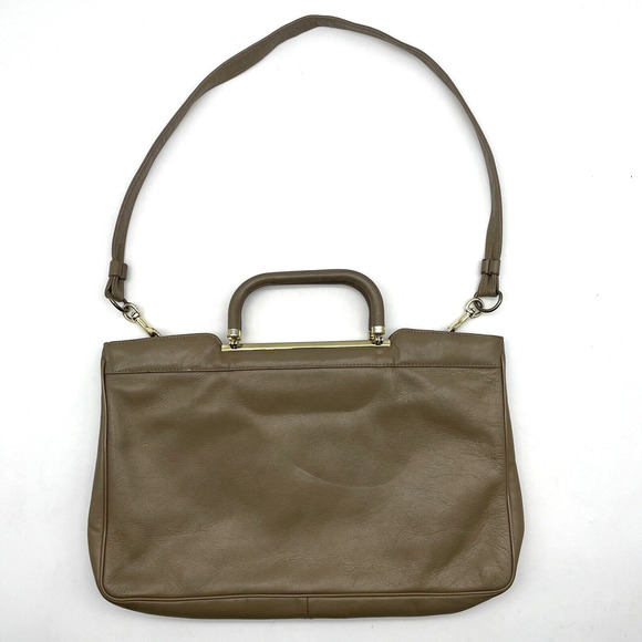 Vintage 70s Bags by Supreme Beige Leather & Python Skin Top Handle Shoulder Bag - Picture 8 of 16